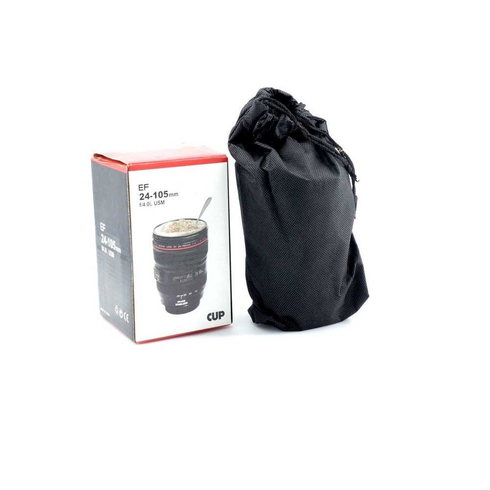 Caniam 24-105mm Camera‎ Lens Novelty Coffee Mug Stainless Steel Cup Tumbler